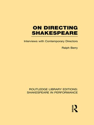 cover image of On Directing Shakespeare